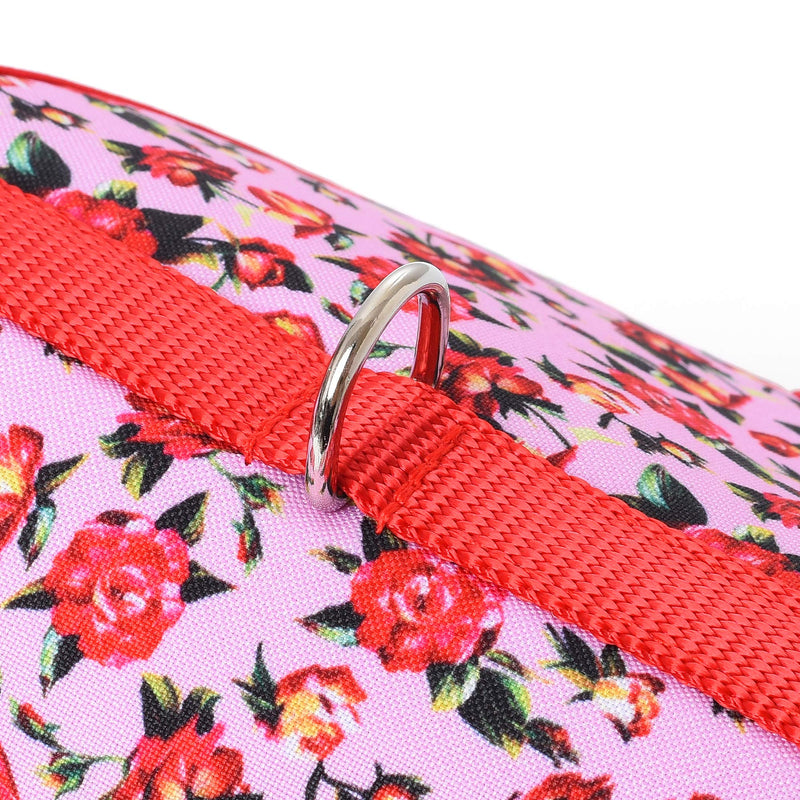 [Australia] - Mile High Life | Easy Step in Air Mesh Vest Harness | Spring Floral Collection | Adjustable Easy Closures Both Neck and Chest |20 lbs Small Dogs & Cats XS Chest Size (14"-16") Peony Rose 
