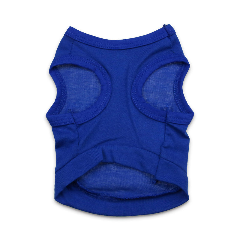 [Australia] - DroolingDog Pet Dog Clothes I'm with The Human Tank Top Vest for Small Dogs Large Blue 