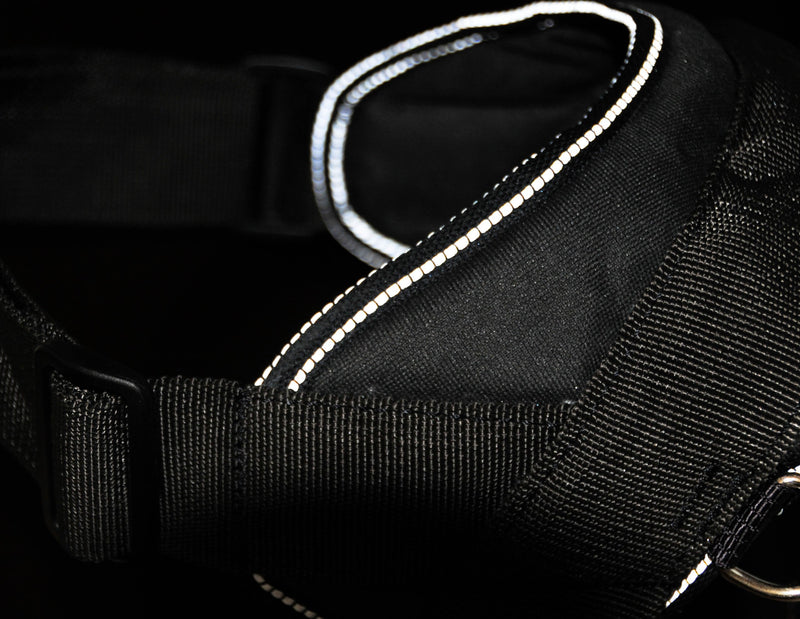 [Australia] - Dean and Tyler DT Dog Harness, Black with Reflective Trim Small 