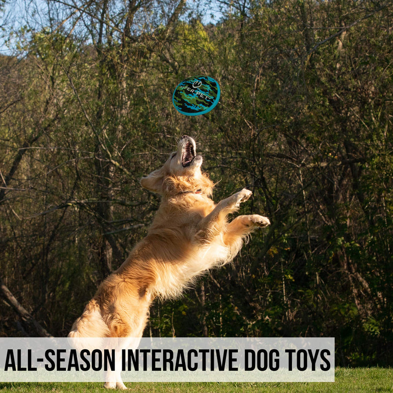 [Australia] - Hyper Pet Flippy Flopper Dog Frisbee Interactive Dog Toys [Flying Disc Dog Fetch Toy – Floats in Water & Safe on Teeth] (Colors Will Vary) 9" Camo 