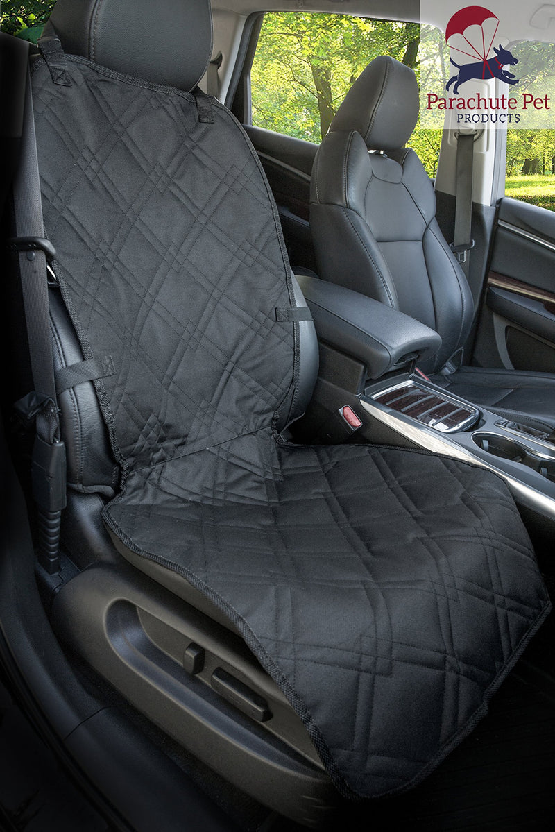 [Australia] - Front Seat Cover with Non-Slip Material and Scratch Proof to Protect Bucket Seat from Dog and Cat Scratches - Machine Washable by Parachute Products 46"L x 24"W Black-New Nonslip Back 