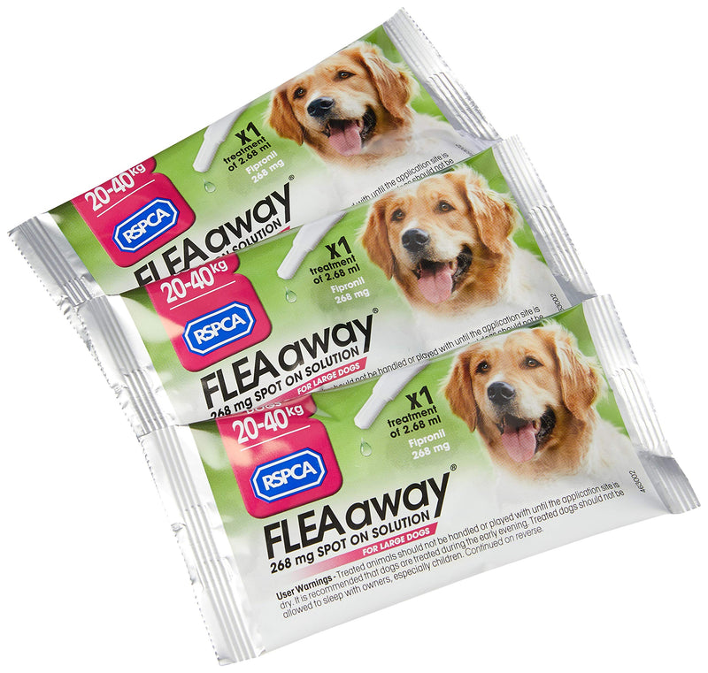 RSPCA FleaAway Spot-on Solution for Large Dogs, 268 mg - PawsPlanet Australia