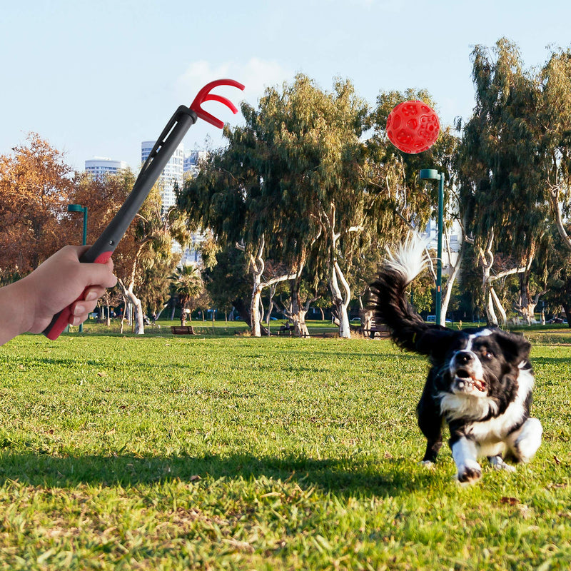 Dog Sport Ball Launcher with Telescoping Handle 26 inches Dog Ball Thrower Dog Fetch Toy for Outdoor with TRP Squeaky Ball - PawsPlanet Australia