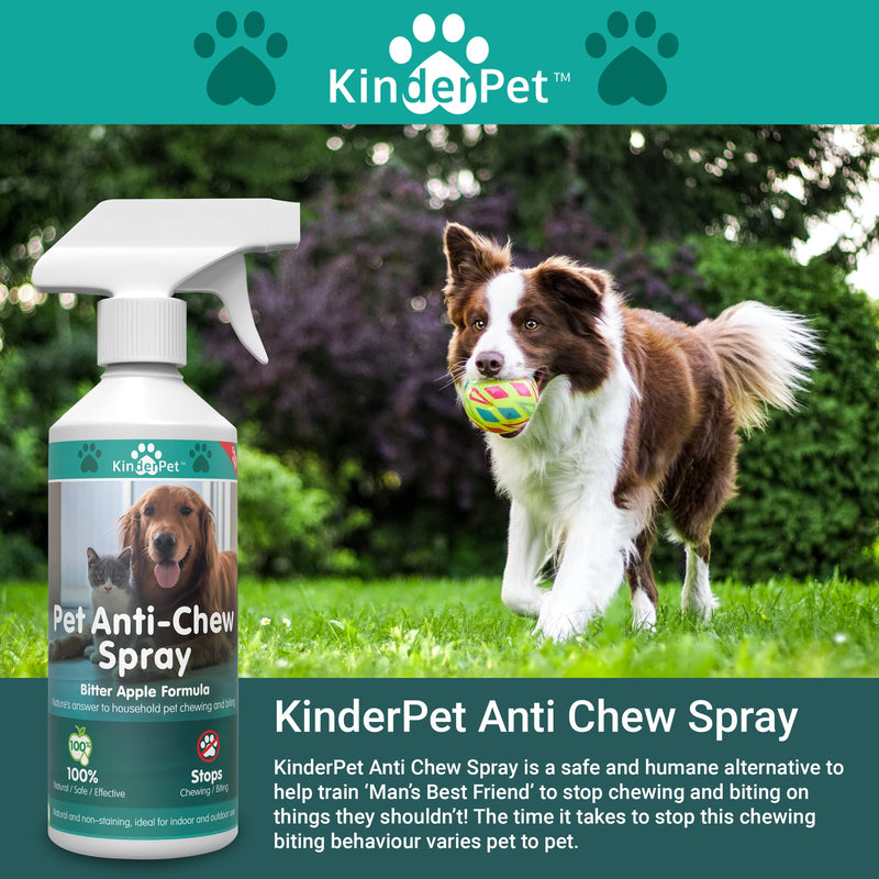 KinderPet Pet Anti Chew Spray Bitter Apple Spray 500ML Household Pet Chewing Deterrent Alcohol Free Anti Chew Repellent Formula for Pet Puppies Dogs Kittens Cats - PawsPlanet Australia