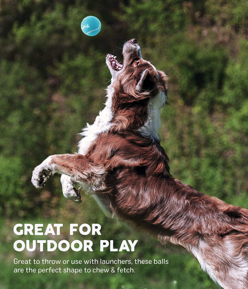 [Australia] - Outward Hound Squeaker Ballz Squeaky Tennis Ball Dog Toys MD 4 PACK 
