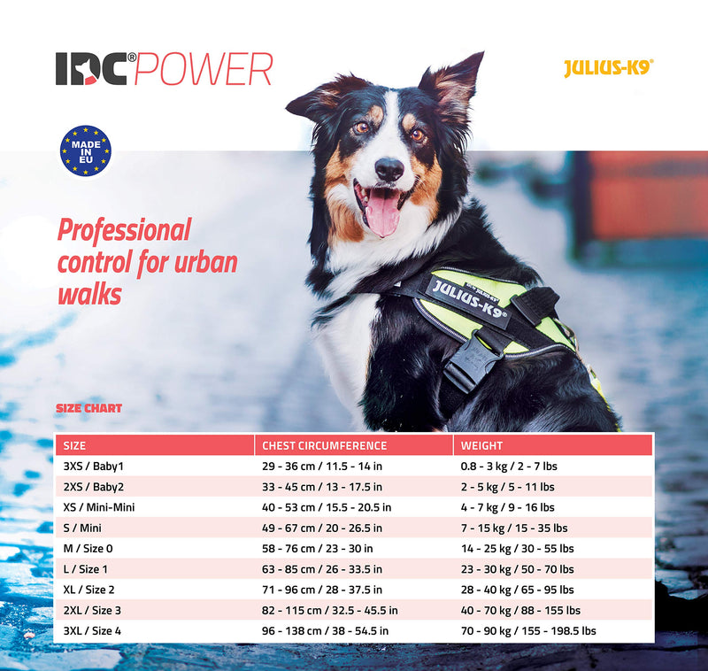 Julius-K9, 16IDC-FOR-0, IDC Powerharness, dog harness, Size: M/0, UV Orange - PawsPlanet Australia