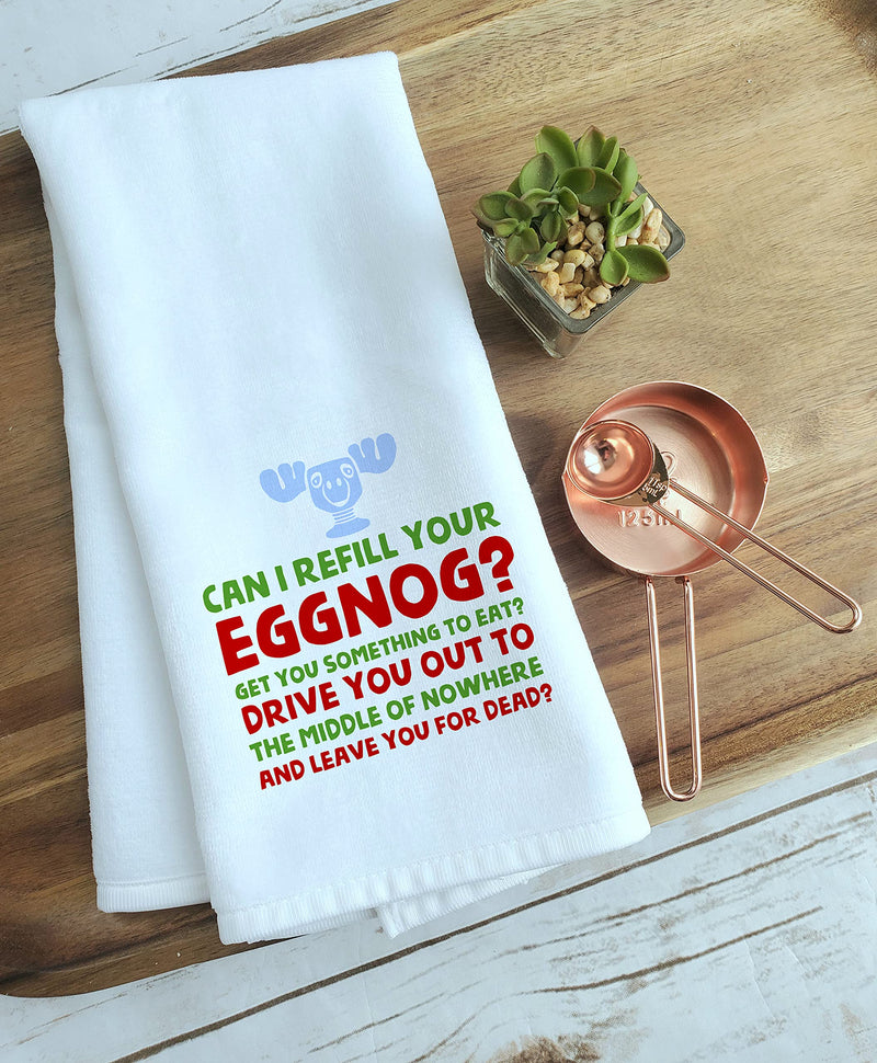 Christmas Vacation Clark Griswold Kitchen Hand Towels (Can I Refill Your Eggnog) Can I Refill Your Eggnog - PawsPlanet Australia