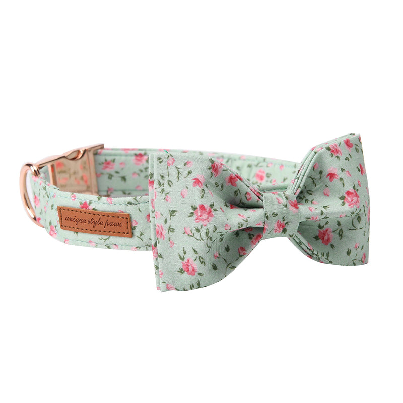 [Australia] - USP Pet Soft &Comfy Bowtie Dog Collar and Cat Collar Pet Gift for Dogs and Cats 6 Size and 7 Patterns X-Small Flower 