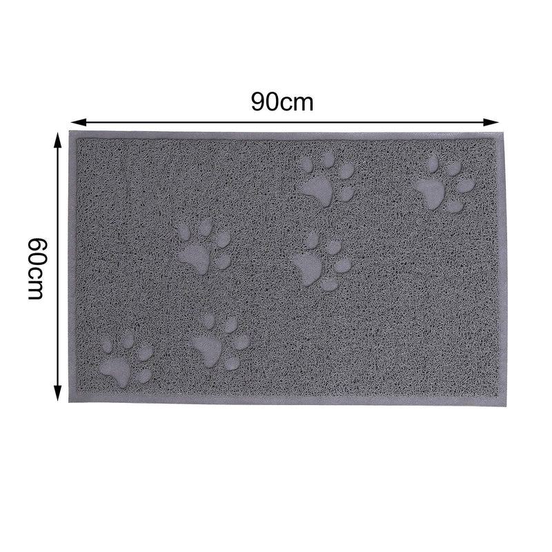 lionto mat for cat toilet cat litter mat, (L) 60x90 cm gray - PawsPlanet Australia