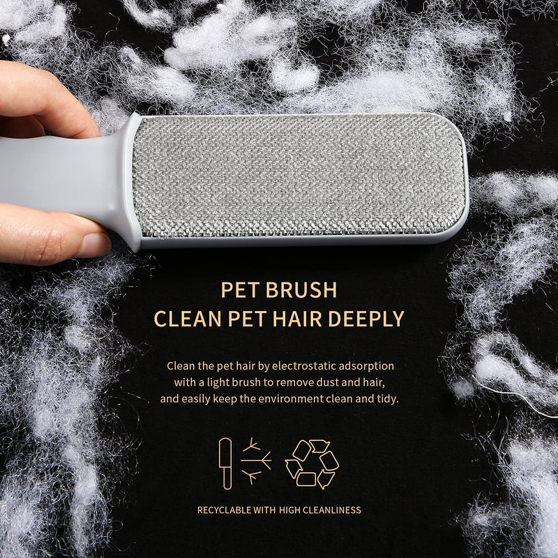 Ltopet Pet Hair Remover Double-Sided Dog & Cat Hair Remover Lint Brush Fur Removal Tool with Self-Cleaning Base for Efficient Cleaning Fluff Hair from Couch, Carpet, Clothing, Bedding,Linens - PawsPlanet Australia