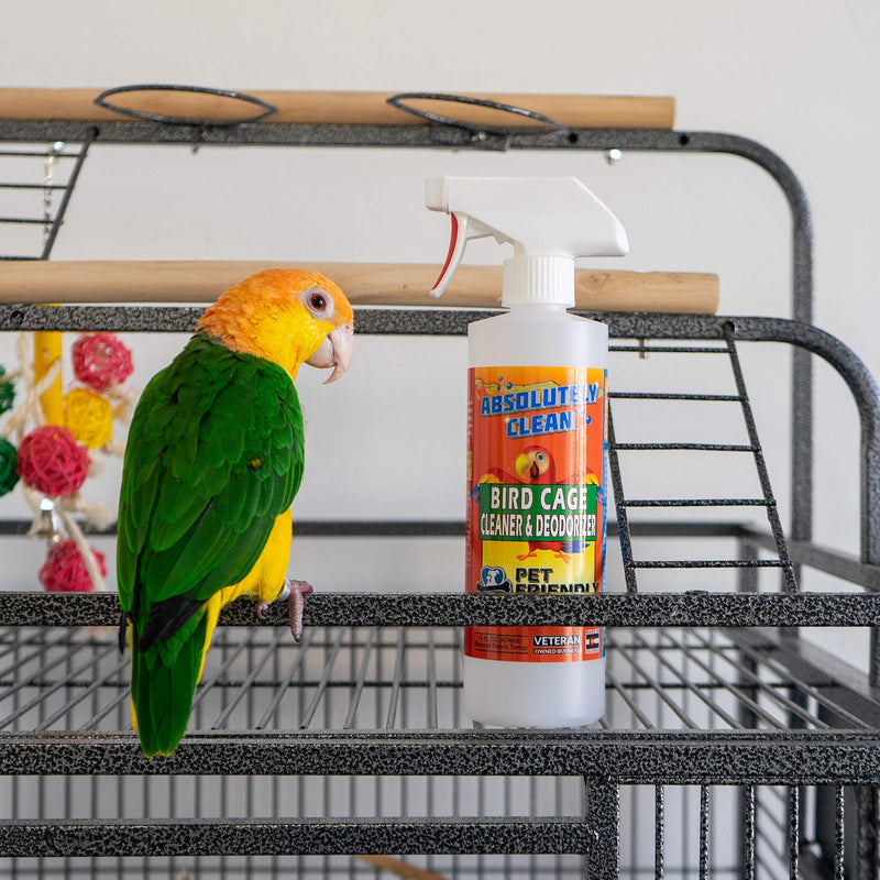 [Australia] - Absolutely Clean Amazing Bird Cage Cleaner and Deodorizer - Just Spray/Wipe - Safely & Easily Removes Bird Messes Quickly and Easily - Made in The USA 16 oz 