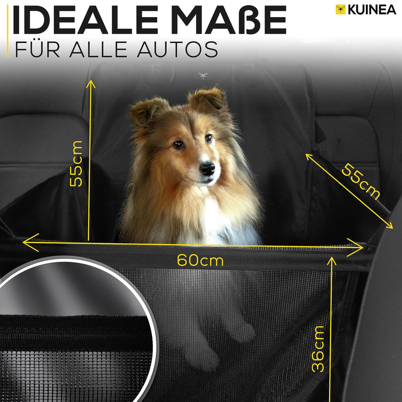 KUINEA dog seat car back seat with FREE dog belt for car - for small to medium-sized dogs - premium car seat dog safety belt - maximum safety - quick assembly - Dog Seat car - PawsPlanet Australia