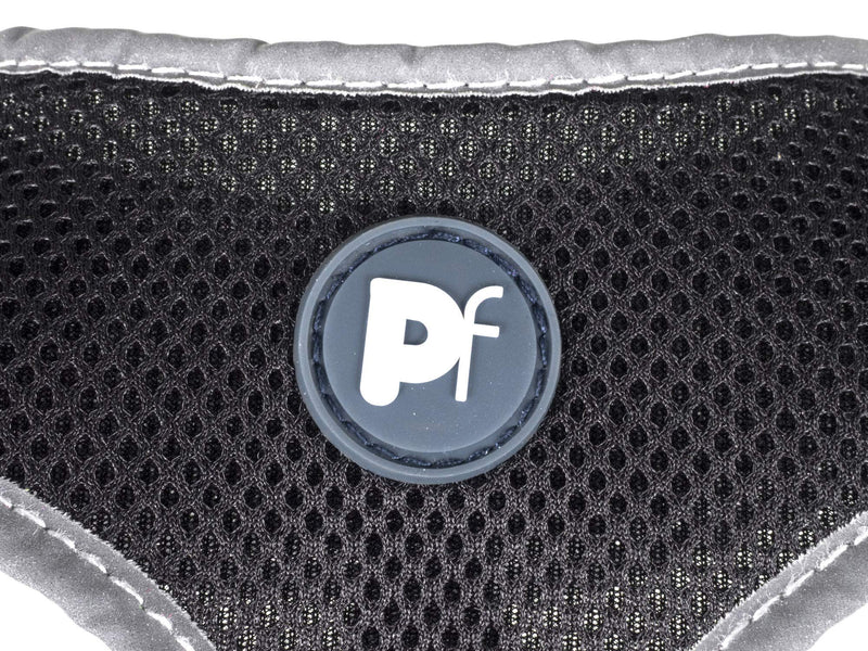 Petface comfort dog harness, reflective, MEDIUM, black M - PawsPlanet Australia
