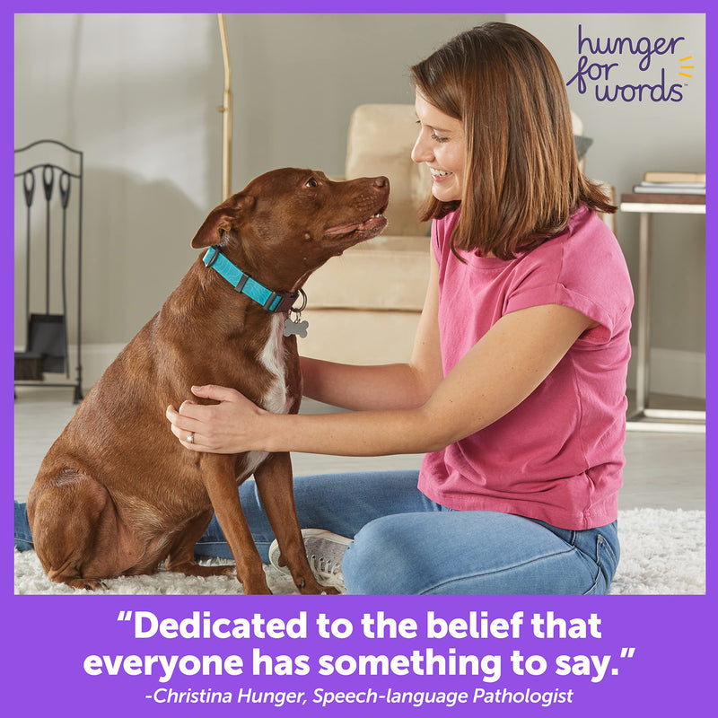 Hunger for Words Talking Pet Starter Set - 4 Piece Set Recordable Buttons for Dogs, Talking Dog Buttons, Teach Your Dog to Talk, Talking Pet, Dog Training Games - PawsPlanet Australia