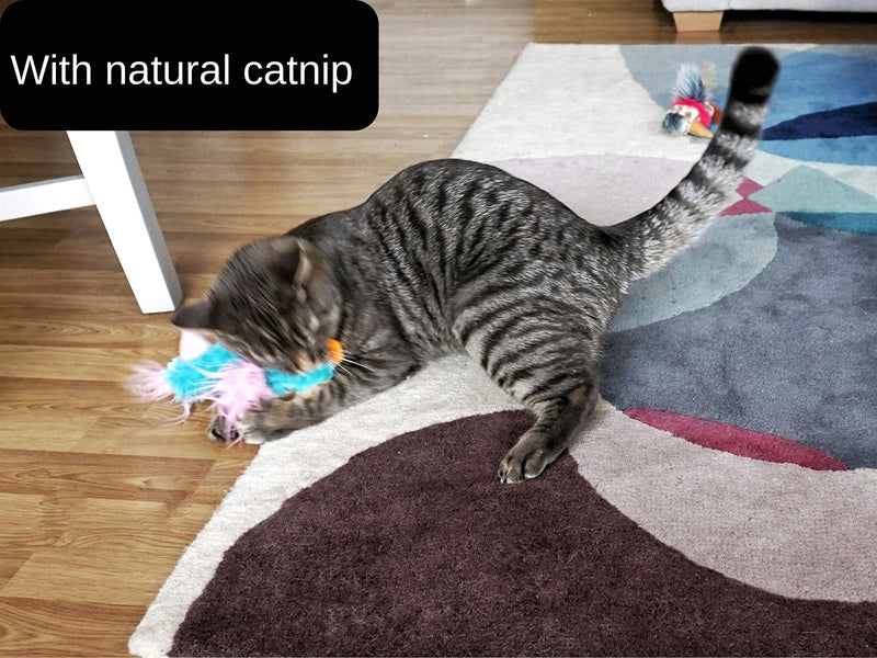 Mishi 2 x Cat Toys with CATNIP 2 Pack Dippy Dodos - Birds With Fluffy Tails - Interactive Pet Chew Toys for Kittens and Adult Cats - Stewie & Marge - PawsPlanet Australia