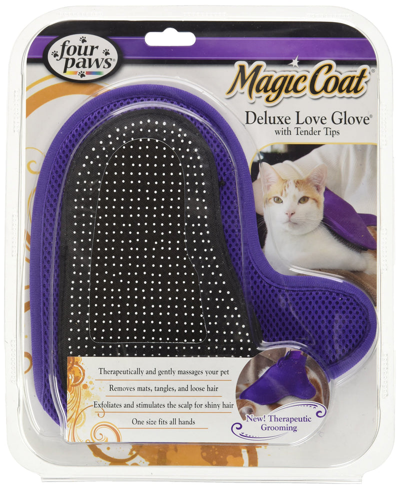 Four Paws Magic Coat Cat Grooming Deluxe Love Glove with Tender Tips - PawsPlanet Australia