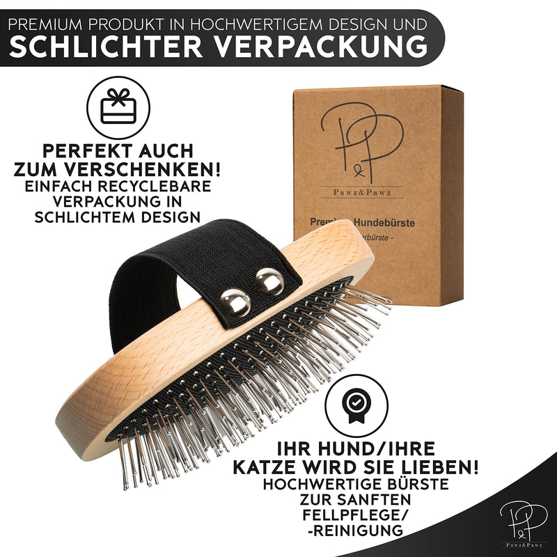 Pawz&Pawz dog brush long hair | Dog hair brush | Premium brush for dogs and cats for gentle grooming Grooming for dogs & cat brush | Dog comb with massage effect | Pet brush - PawsPlanet Australia