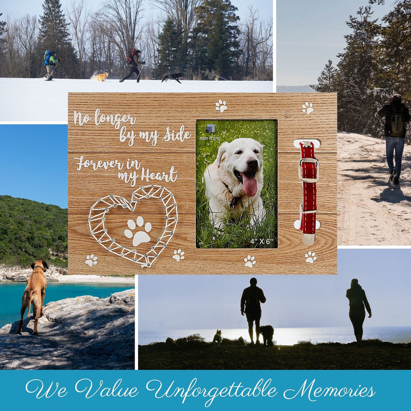 Sort it Rite Dog Memorial Picture Frame as a Pet Loss Gift - Cat Memorial Plaque - Pet Memorial Picture Frame 4x6 Dog and Cat Picture Frame in Loving Memory for Loss Beige - PawsPlanet Australia