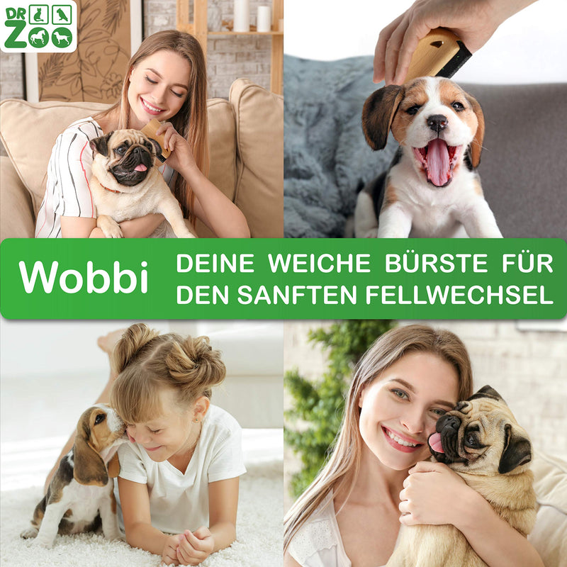 DR Zoo fur scraper Wobbi - the fur change helper for your dog or as a dog brush and comb for dogs - PawsPlanet Australia