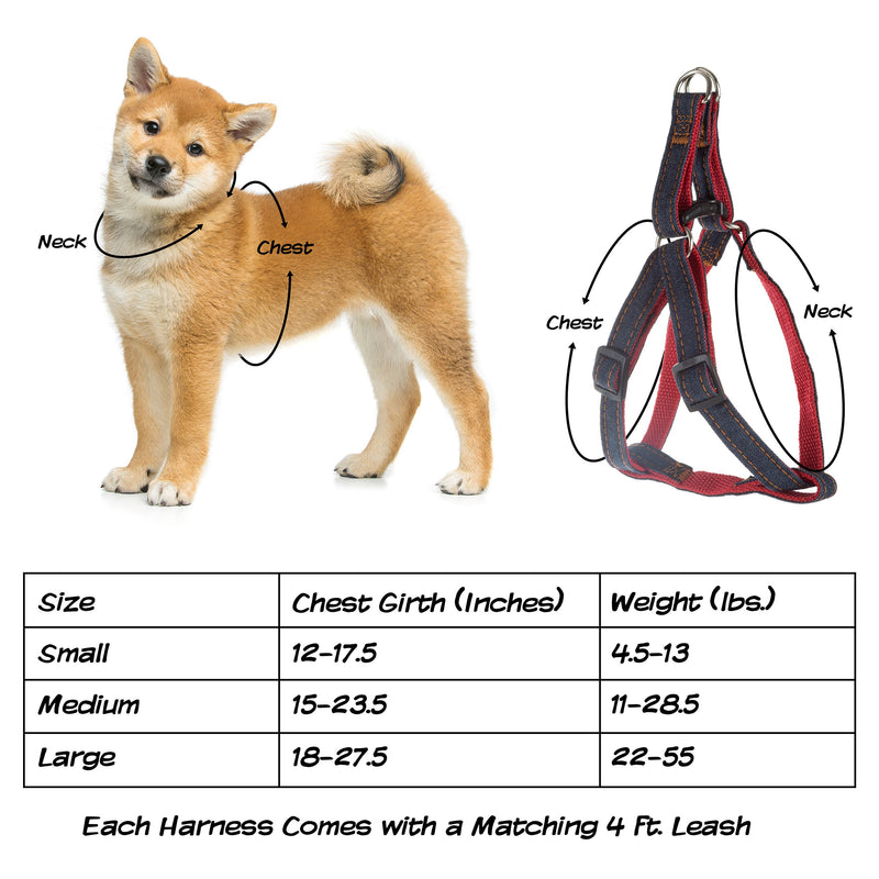 [Australia] - PETMAKER Dog Harness and Leash Set-Size Small Chest Girth for Dogs Large 