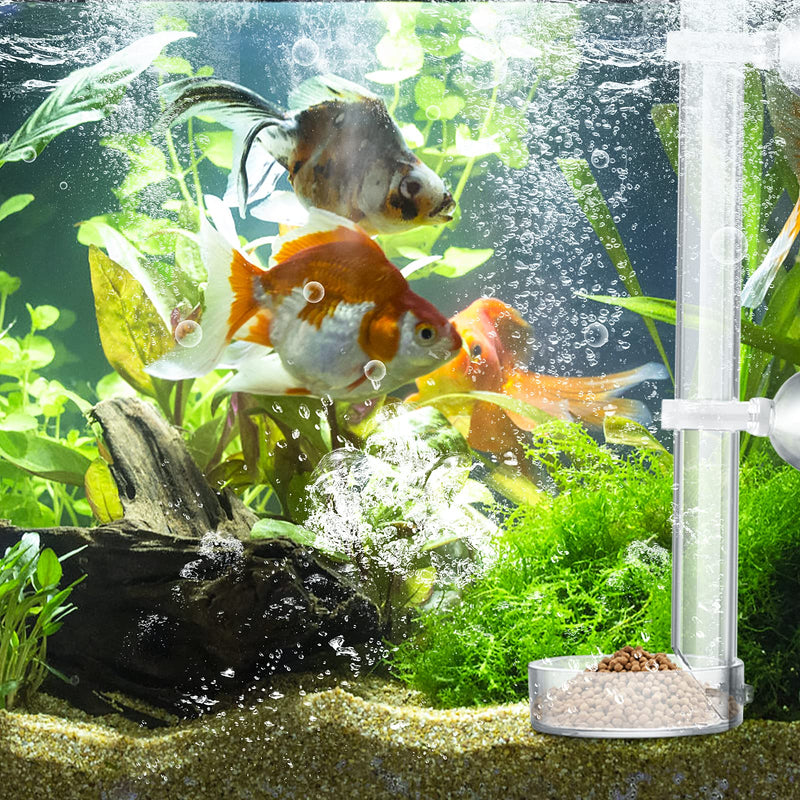 cobee Acrylic Shrimp Feeder, Transparent Durable Aquarium Fish Shrimp Feeder, Assembled Shrimp Feeding Tube Feeding Dish Tray, Feeding Tube Set for Shrimp Food - 20cm Tube and 6.5cm Feeding Bowl - PawsPlanet Australia