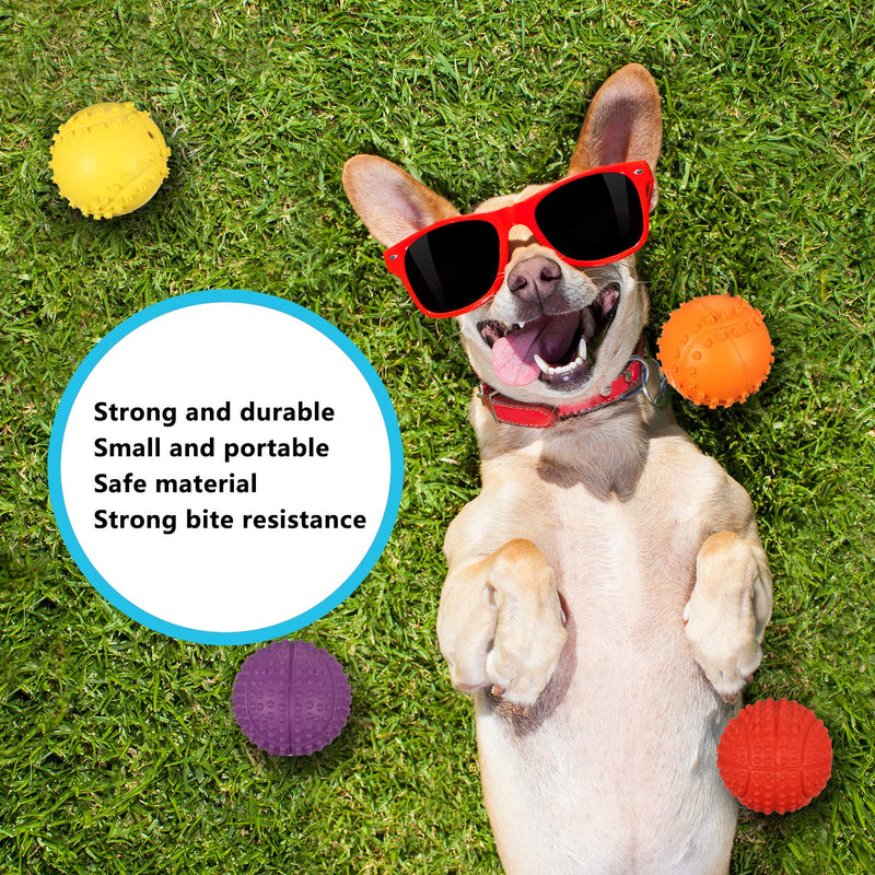 umorismo 4 Piece Dog Squeaky Ball Durable Rubber Dog Toys Ball Dog Training Bounce Rubber Ball Non-Toxic Dog Chew Toys Outdoor Dog Tennis Ball (Two Size) - PawsPlanet Australia