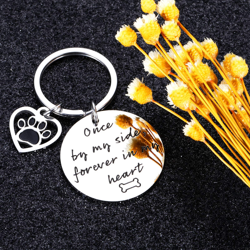 Loss of Pet Dog Cat Memorial Keychain Pet Sympathy Gift for Women Men Pet Lover Dog Cat Bereavement Remembrance Pawprints Gifts for Kids Family Friends Sisters Daughter Son Forever in My Heart - PawsPlanet Australia