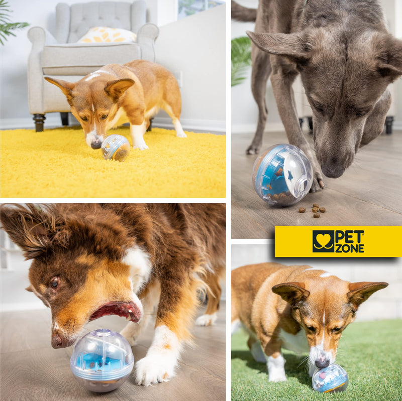 Pet Zone IQ Treat Ball – Adjustable Dog Treat Dog Ball & Treat Dispensing Dog Toys (Dog Puzzle Toys, Dog Enrichment Toys, and Interactive Dog Toys in One) Great Alternative to Snuffle Mat for Dogs - 3" 3 in - PawsPlanet Australia