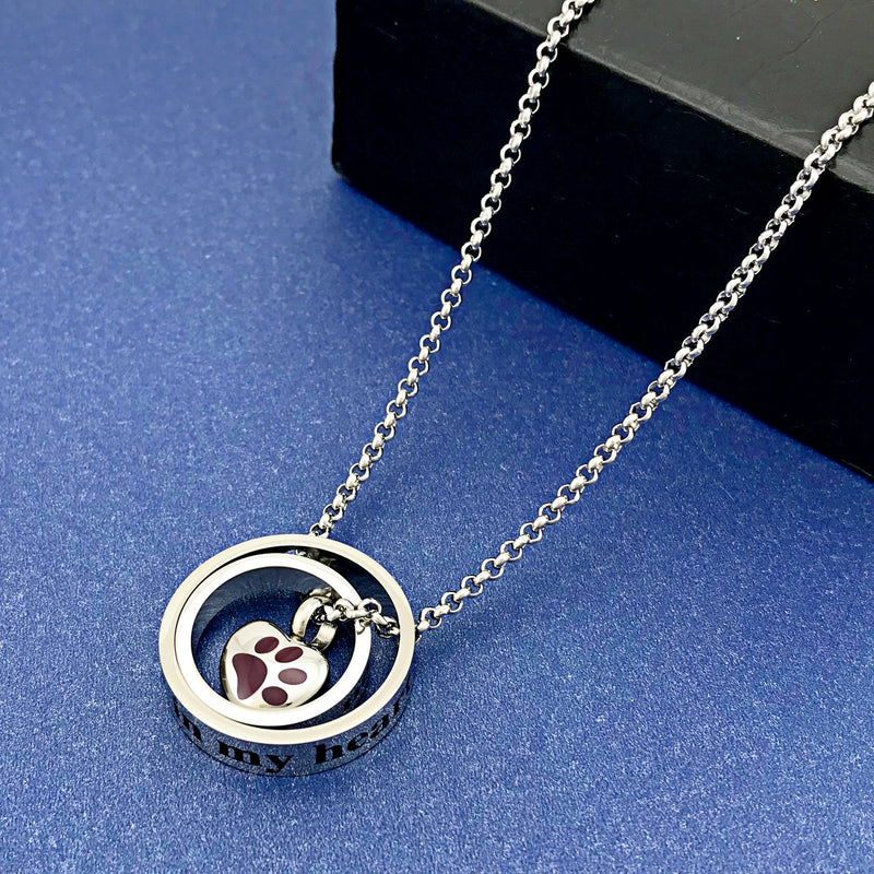 YOUFENG Urn Necklaces for Ashes No Longer by My Side Forever in My Heart Mom Dad Cremation Urn Locket Jewelry Dog pet urn necklace - PawsPlanet Australia