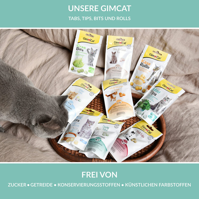 GimCat Grass Bits - grain-free and vitamin-rich cat snack with real grass - 1 can (1 x 425 g) 425 g (pack of 1) - PawsPlanet Australia