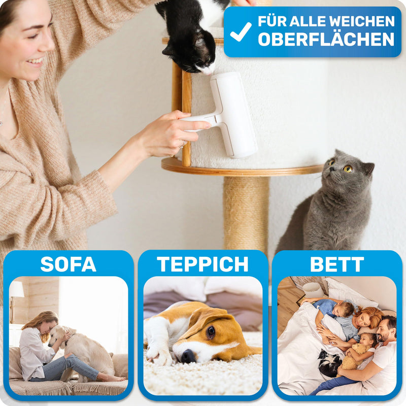 BluePet RolloTollo 2.0 Self-Cleaning Lint Roller - Pet Hair Remover for Pet Hair, Removal of Pet Hair from Sofa, Bed & Furniture, Lint Brush Dog Hair & Cat Hair RolloTollo + Mini Lint Roller - PawsPlanet Australia