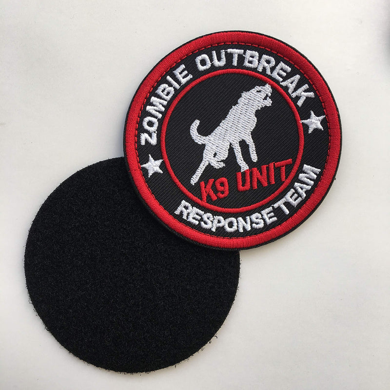 [Australia] - Zombie Outbreak Response Team K9 Unit Vests/Harnesses Service Dog Emblem Embroidered Hook & Loop Fastener Patch (B-K9 Unit) B-K9 Unit 