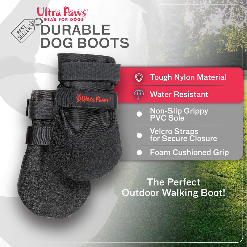 Ultra Paws Durable Dog Boots Shoes-Black Black Large - PawsPlanet Australia