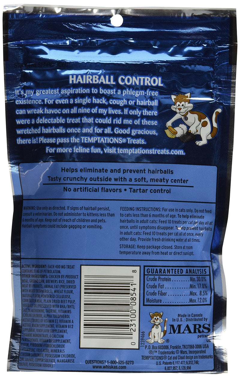 Temptations Hairball Control, Chicken (Pack of 3) - PawsPlanet Australia