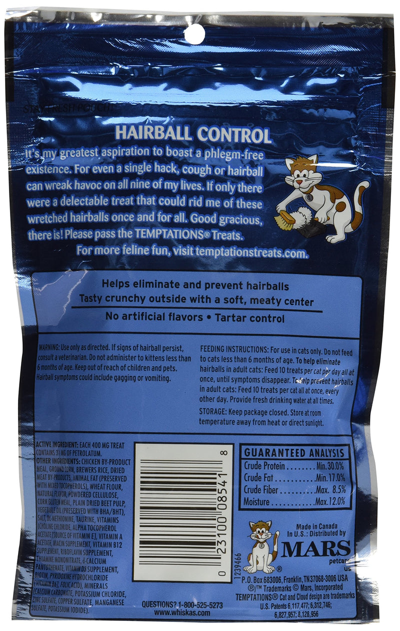 Temptations Hairball Control, Chicken (Pack of 6) - PawsPlanet Australia