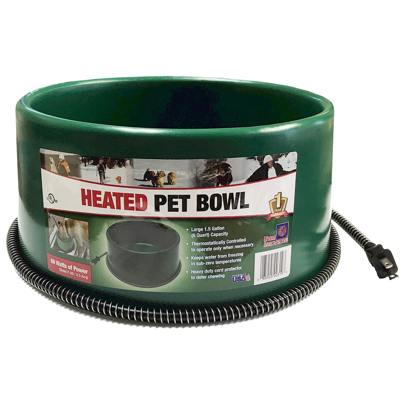 [Australia] - Farm Innovators Model P-60 60-Watt 1 ½ Gallon Heated Pet Bowl Single 