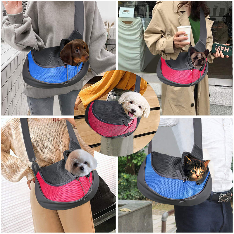 BIGWING Style Pet Sling Carrier for Dog Cat Pets Travel Shoulder Bags (L, Blue) L - PawsPlanet Australia