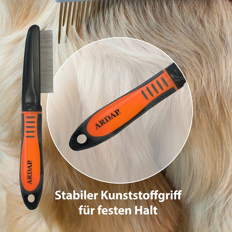 ARDAP flea comb and dust comb for dogs and cats Effective against fleas and lice Professional and gentle grooming - PawsPlanet Australia