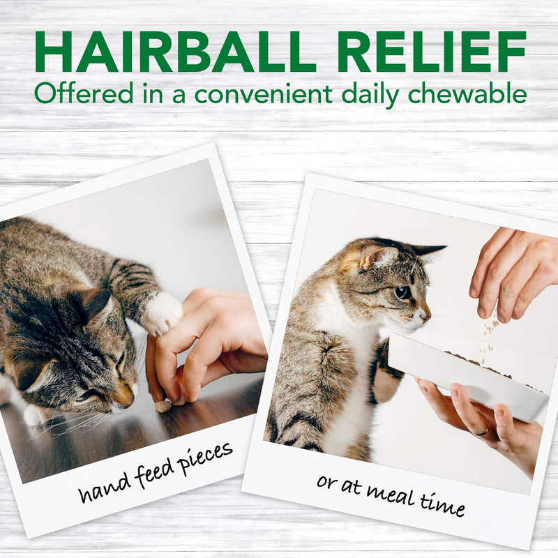 Vet’s Best Cat Hairball Relief Digestive Aid| Vet Formulated Hairball Support Remedy | Classic Chicken Flavor | 180 Chewable Tablets - PawsPlanet Australia