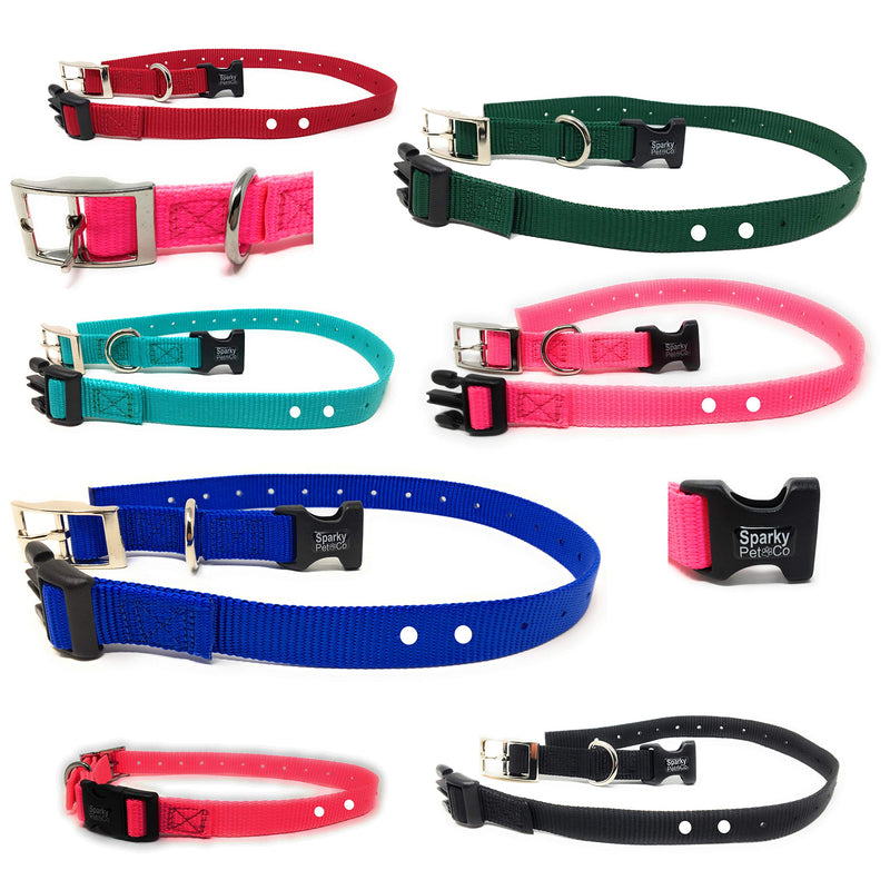 [Australia] - Sparky Pet Co - 3/4" Double Buckle Nylon Collars 2 Hole (1.25") Receiver Collar Neon Orange 