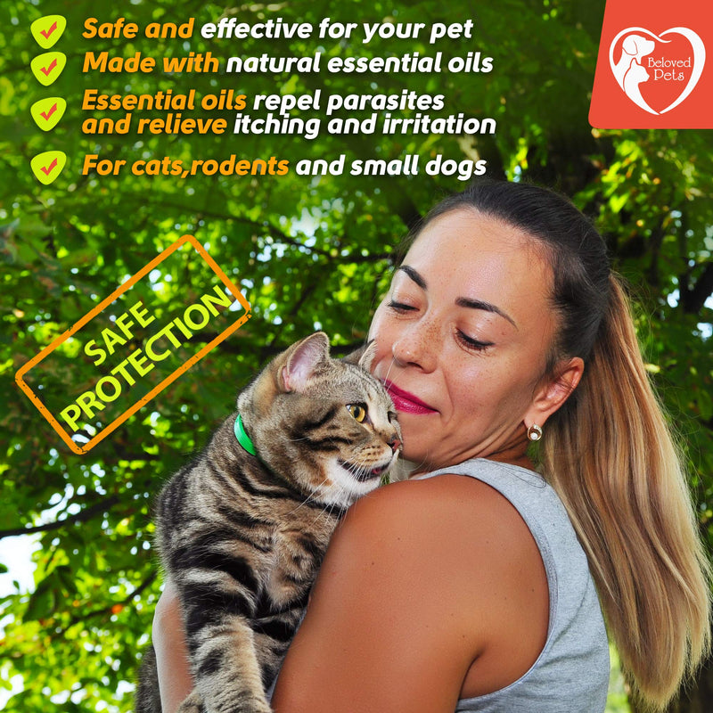 [Australia] - Flea and Tick Collar for Dogs and Cats - Natural Flea Treatment for Pets Kittens Puppies - Flea Prevention Up to 6 Months -Non-Allergic Repellent - Immediate Flea Control (Small) 