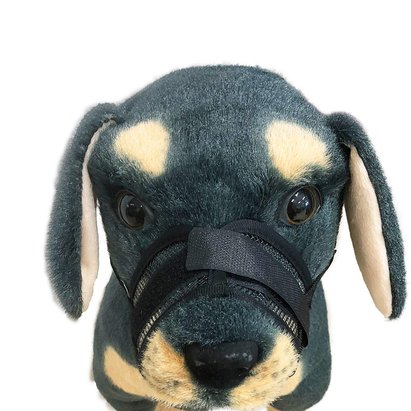 [Australia] - YAODHAOD Nylon Mesh Breathable Dog Mouth Cover, Quick Fit Dog Muzzle with Adjustable Straps，Pet Mouth Cover, to Prevent Biting and Screaming to Prevent Accidental Eating S black 