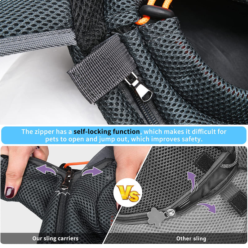 Dog Sling Pet Carrier, Breathable Mesh Adjustable Soft Padded Strap Pet Sling,Comfy Hands-Free, Key Portable Pocket for Small Dog Puppy- Outdoor Travel, Shopping, Walking, Vet Visit?S for 1-5 lbs? - PawsPlanet Australia