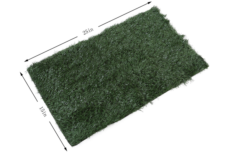 [Australia] - GOLDEN MOON Grass Mat Series Artificial Turf Pet Potty Trainer Indoor Outdoor Replacement Pet Grass Mat 15"x25" 