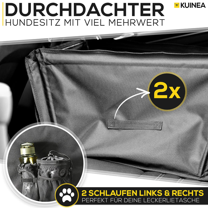 KUINEA dog seat car back seat with FREE dog belt for car - for small to medium-sized dogs - premium car seat dog safety belt - maximum safety - quick assembly - Dog Seat car - PawsPlanet Australia