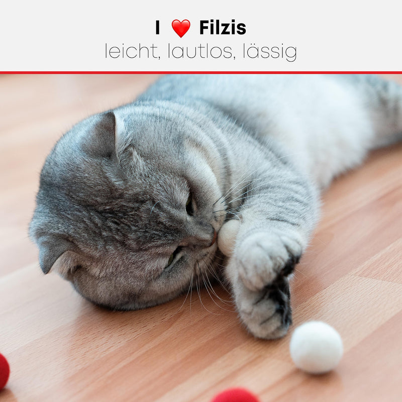 ST.PAWLY® Felzis - cat toys - felt balls cats - cat toys self-employment - sustainable toys for cats - interactive cat ball - 100% sheep wool - natural cat toys - PawsPlanet Australia