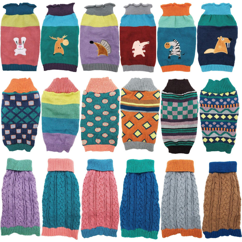 [Australia] - Dog Sweater Knitted Fashion Warm Soft Winter Clothes for Small Large Pet Cat Puppy XXS: Length - 8" Beaver 