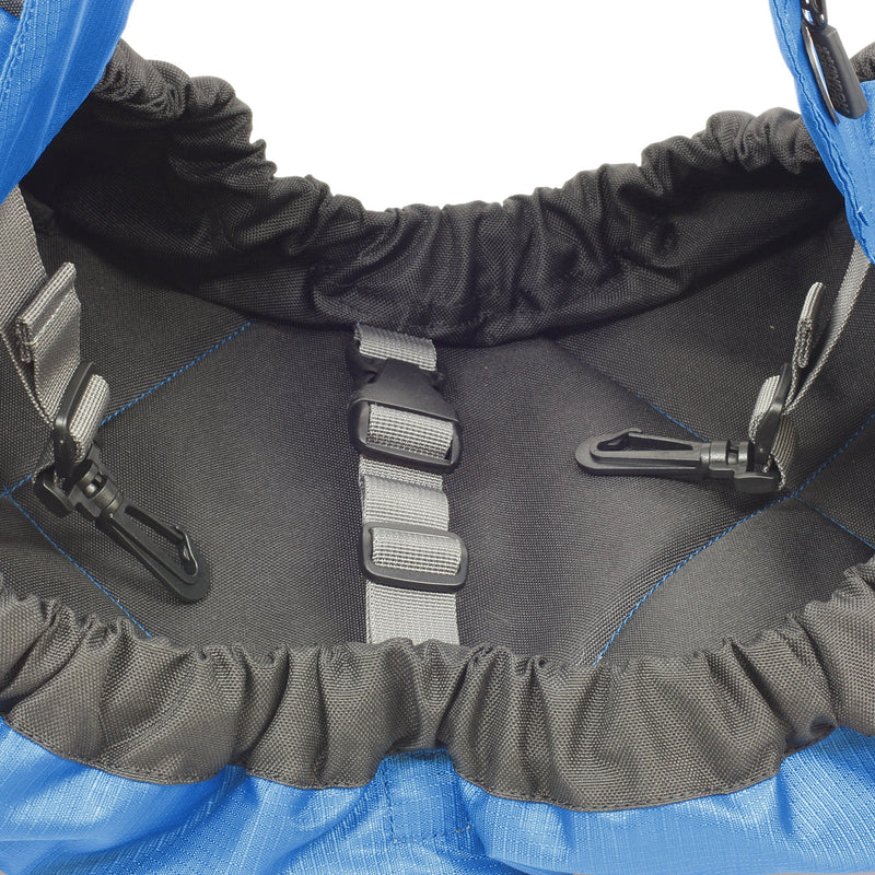 Outward Hound Kyjen 21010 Pooch Pouch Sling Carrier For Dogs Easy-Fit Adjustable Dog Carrier, Blue Blue Quilt with Black Accents - PawsPlanet Australia