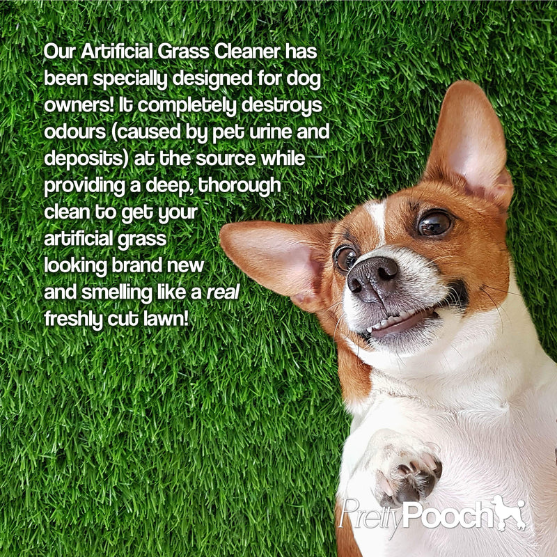 Pretty Pooch Artificial Grass Disinfectant Cleaner for Dogs (Fresh Cut Grass, 5 Litres) - Destroys Urine Odours & Deeply Cleans All Artificial Grass - Makes 15 Litres - Fresh Cut Grass Fragrance - PawsPlanet Australia