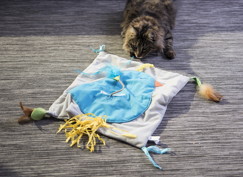 SmartyKat Hideout, Tunnel and Playmat Cat Toys Purrfect Play Cat - PawsPlanet Australia